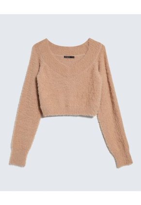 Saco Para Mujer Cuello V Color Camel Marca Seven Seven #28330661