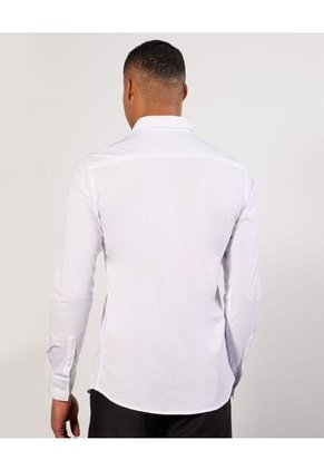 Camisa Cuello Gales  Para Hombre Blanco Seven Seven