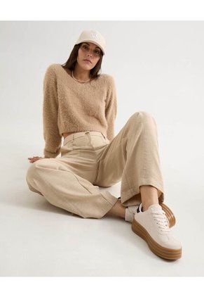 Saco Para Mujer Cuello V Color Camel Marca Seven Seven #28330661