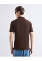 Polo Tejido Con Zipper  Para Hombre Café Seven Seven de Seven Seven