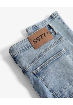 Jean Slim Tono Azul Claro  Para Hombre Azul Seven Seven