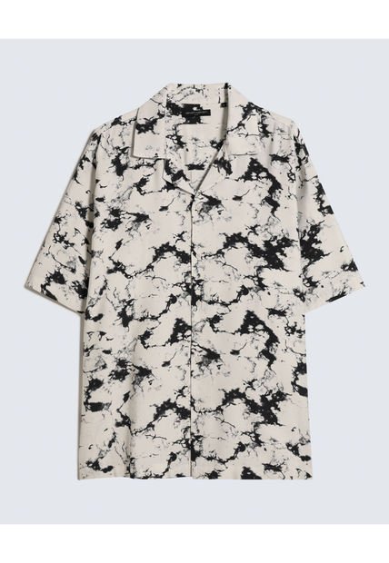 Camisa Para Hombre Manga Corta  Color Negro Marca Seven Seven #45011991