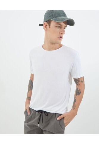 Camiseta Básica Cuello Redondo  Para Hombre Blanco Seven Seven Seven Seven