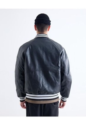 Chaqueta  Para Hombre Bomber Color Negro Marca Seven Seven #45080497