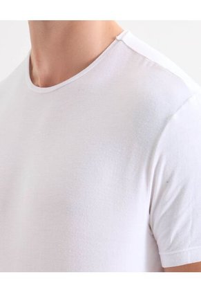 Camiseta Básica Cuello Redondo  Para Hombre Blanco Seven Seven