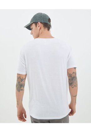 Camiseta Básica Cuello Redondo  Para Hombre Blanco Seven Seven