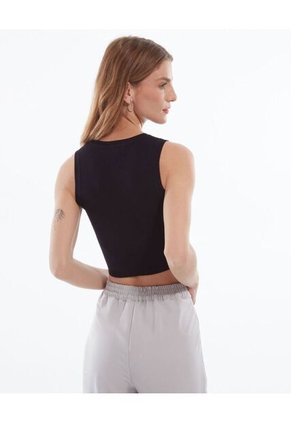 Camiseta Para Mujer Manga Sisa Cuello Redondo Color Negro Marca Seven Seven #28095505