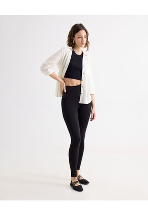 Camiseta Para Mujer Manga Sisa Cuello Redondo Color Negro Marca Seven Seven #28095505