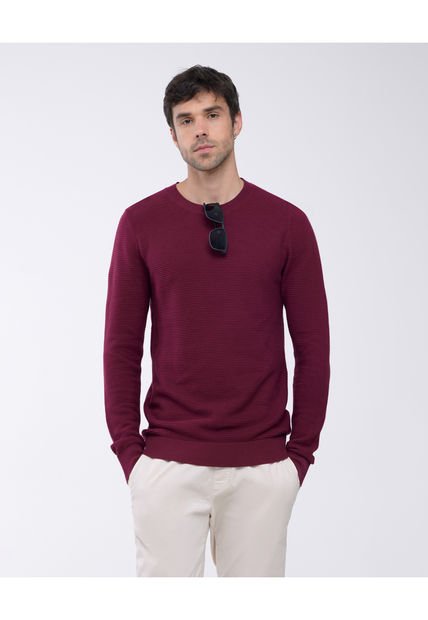 Saco Para Hombre Cuello Redondo Color Vino Marca Seven Seven #45330222