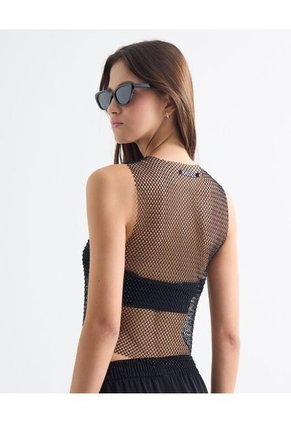 Camiseta Para Mujer Manga Sisa Color Negro Marca Seven Seven #28096003