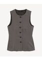 Chaleco Sastrero  Para Mujer Gris Seven Seven de Seven Seven