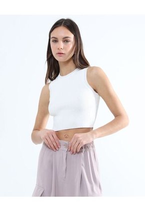 Camiseta Para Mujer Manga Sisa Cuello Redondo Color Crudo Marca Seven Seven #28095505