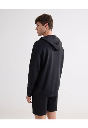Hoodie Deportivo  Para Hombre Negro Seven Seven