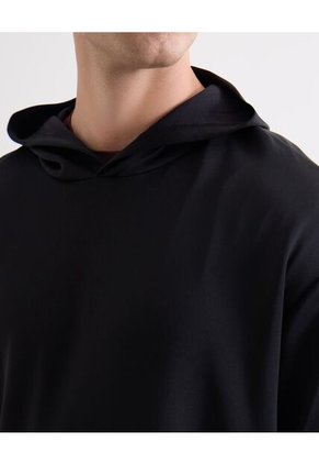 Hoodie Deportivo  Para Hombre Negro Seven Seven