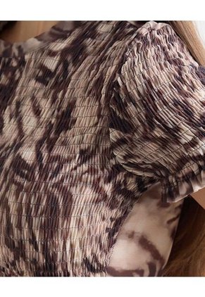 Camiseta Para Mujer Manga Corta Cuello Redondo Color Café Marca Seven Seven #28096251