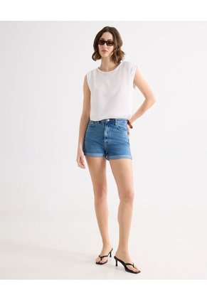 Short Para Mujer  Color Azul Medio Marca Seven Seven #28190965