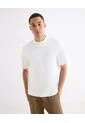 Camiseta Oversize De Tejido Suave  Para Hombre Marfil Seven Seven de Seven Seven