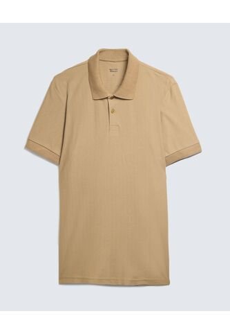 Polo Para Hombre Cuello Tejido  Color Camel Marca Seven Seven #45110866 Seven Seven