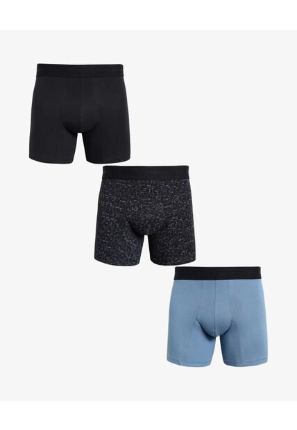 Boxer X3 Para Hombre Filete Medio Algodón Color Negro Marca Seven Seven #45000390