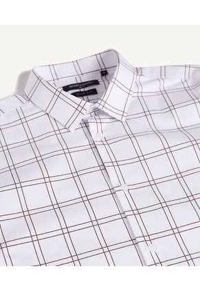 Camisa Cuello Gales  Para Hombre Blanco Seven Seven