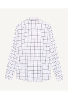 Camisa Cuello Gales  Para Hombre Blanco Seven Seven