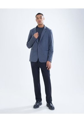 Blazer Desestructurado Con Botón   Para Hombre Negro Seven Seven