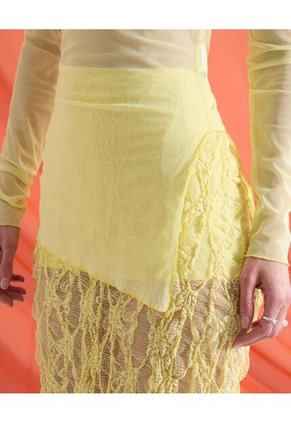 Camiseta  Para Mujer Manga Larga Moda Color Amarillo Marca Seven Seven #28098282