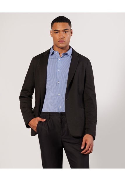 Blazer Para Hombre Blazer Color Negro Marca Seven Seven #45400034