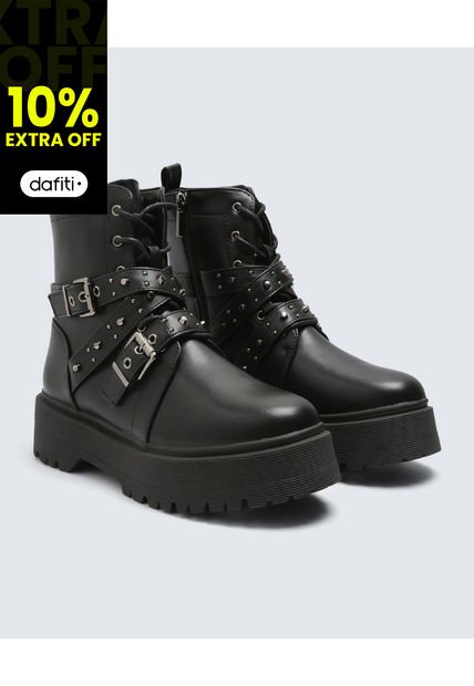 Botas Para Mujer Botin Color Negro Marca Seven Seven #28670082