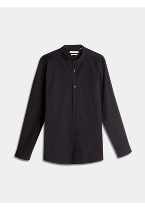 Camisa Cuello Mao  Para Hombre Negro Seven Seven