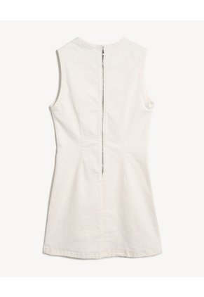 Vestido Corto En Denim  Para Mujer Crudo Seven Seven