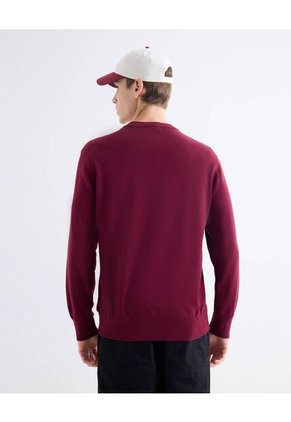 Saco  Para Hombre Cuello Redondo Color Vino Marca Seven Seven #45330256