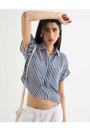 Blusa Para Mujer Manga Corta Color Azul Marca Seven Seven #28124014