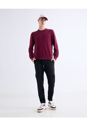 Saco  Para Hombre Cuello Redondo Color Vino Marca Seven Seven #45330256