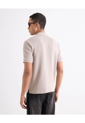 Polo Cuello Mao Con Botonadura  Para Hombre Taupe Seven Seven