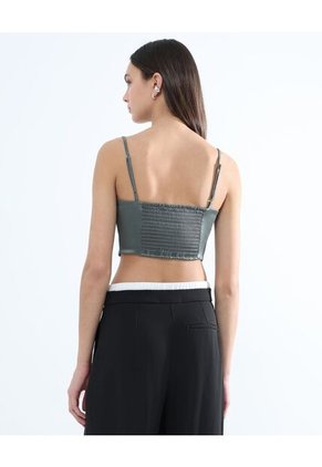 Blusa Para Mujer Manga Sisa Color Verde Oscuro Marca Seven Seven #28123959