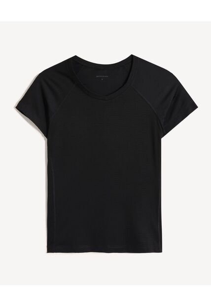 Camisa Deportiva Texturizada  Para Mujer Negro Seven Seven