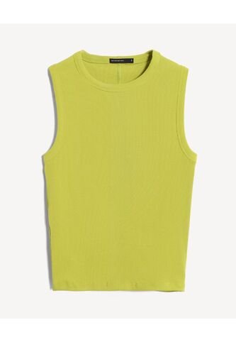 Camiseta  Para Mujer Manga Sisa Cuello Redondo Color Amarillo Marca Seven Seven #28097572 Seven Seven