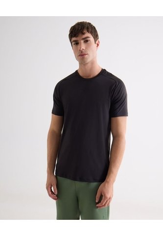 Camiseta Deportiva Texturizada  Para Hombre Negro Seven Seven Seven Seven