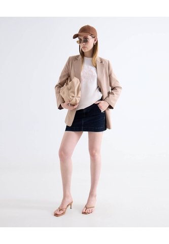 Falda Mini En Denim Oscuro  Para Mujer Negro Seven Seven Seven Seven