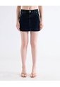 Falda Mini En Denim Oscuro  Para Mujer Negro Seven Seven de Seven Seven