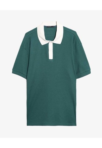 Polo Relaxed Tejida  Para Hombre Verde Seven Seven Seven Seven