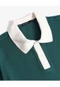 Polo Relaxed Tejida  Para Hombre Verde Seven Seven de Seven Seven