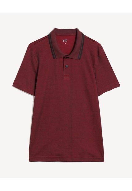 Polo Para Hombre Cuello Tejido Sin Bolsillo Color Vino Marca Seven Seven #45110903