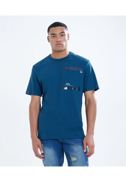 Camiseta Para Hombre Manga Corta Color Azul Oscuro Marca Seven Seven #45092429