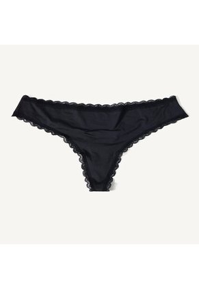 Panty Para Mujer Tanga Color Negro Marca Seven Seven #28800084