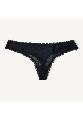 Panty Para Mujer Tanga Color Negro Marca Seven Seven #28800084