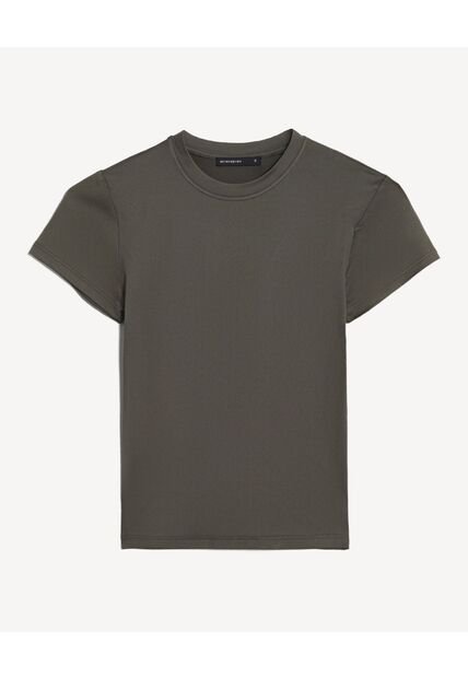 Camiseta  Para Mujer Manga Corta Cuello Redondo Color Gris Marca Seven Seven #28097597