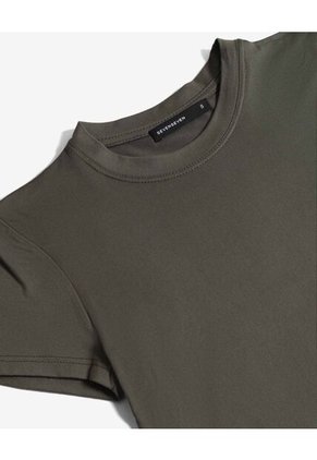 Camiseta  Para Mujer Manga Corta Cuello Redondo Color Gris Marca Seven Seven #28097597