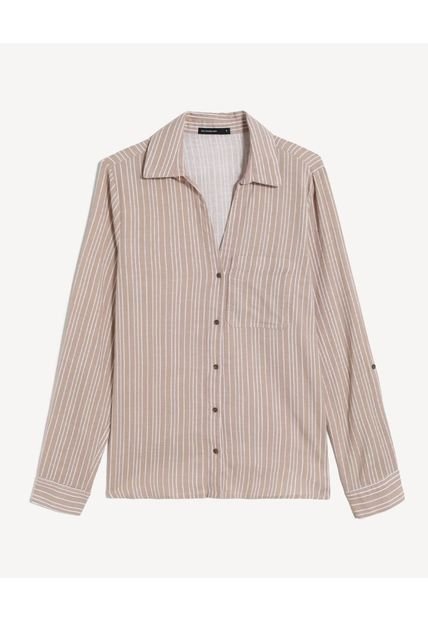 Blusa Para Mujer Manga Larga Color Café Marca Seven Seven #28124080